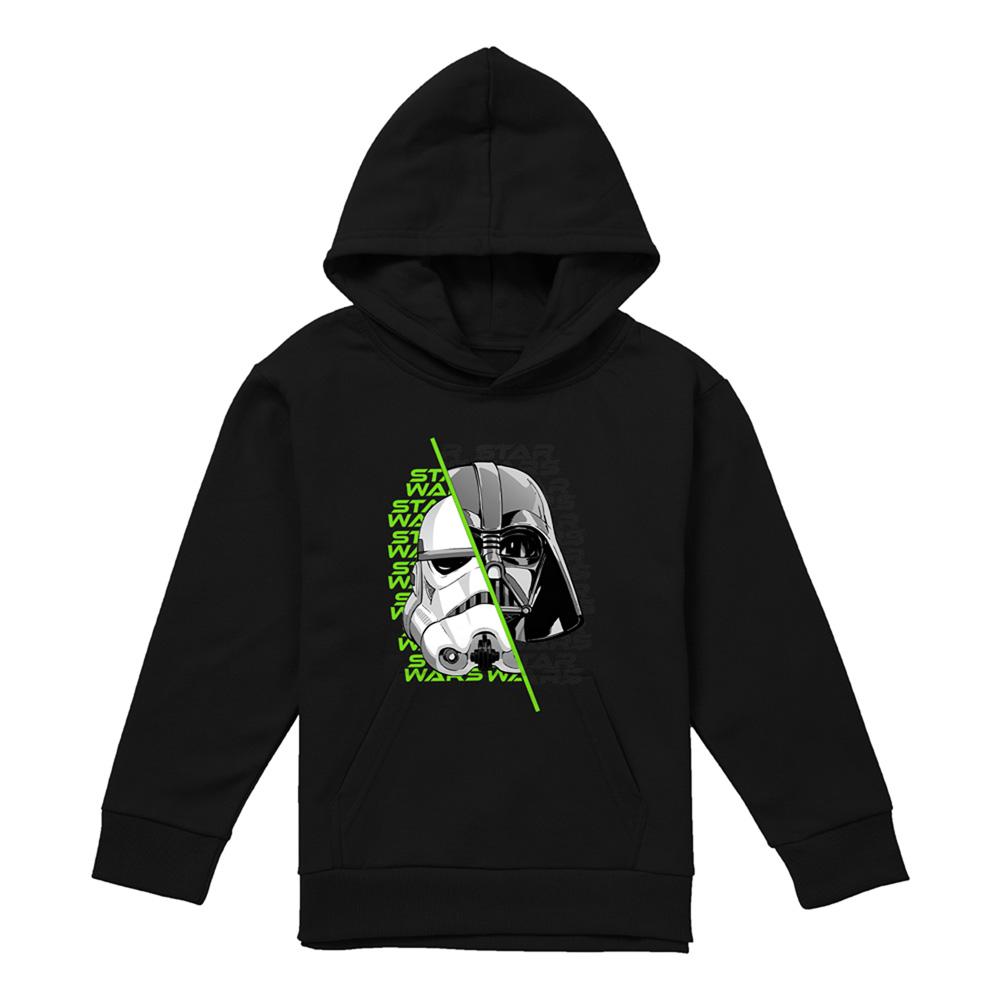Star Wars: Return Of The Jedi Childrens/Kids Stormtrooper Darth Vader Helmet Split Hoodie