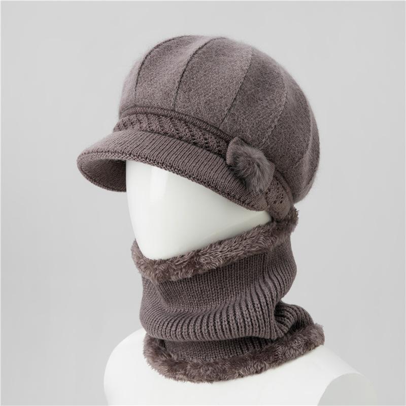 Ladies Hat New Autumn and Winter Wool Hat Thermal Cap Cotton Hat