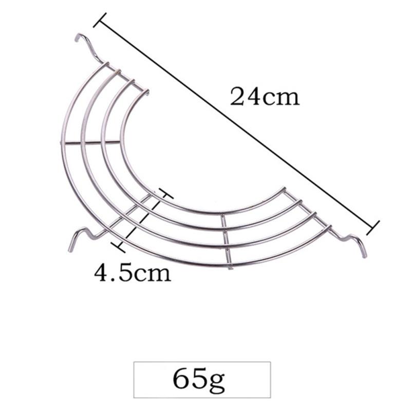 1PC Stainless Steel Semicircle Heat Insulation Steam Rack Drain Oil Filter Rack Kitchen Gadgets