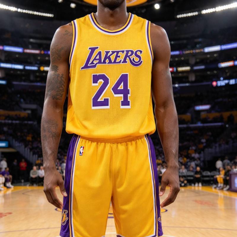 Kobe Bryant Basketball Jersey Set With Polyester Fabric For Adult Training And Team Sports