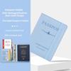 Custodia per passaporto impermeabile, custodia da viaggio in pelle PU, portafoglio per carte di credito, grazioso libretto per passaporto per donne/uomini