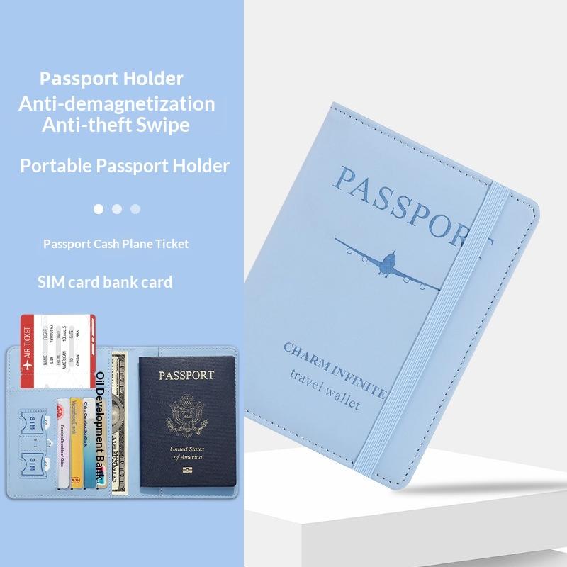 Custodia per passaporto impermeabile, custodia da viaggio in pelle PU, portafoglio per carte di credito, grazioso libretto per passaporto per donne/uomini
