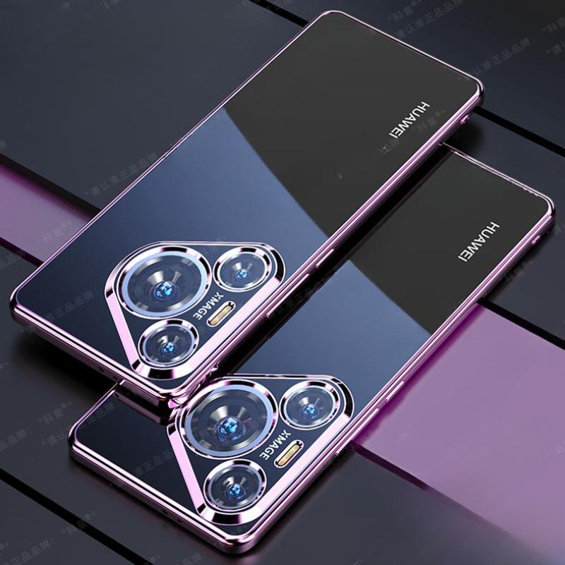 Pro Huawei Pura 70 Pro Plus Ultra galvanické pouzdro na telefon Pro Pura70Pro+ 70Ultra Lens All-inclusive silikonový měkký kryt