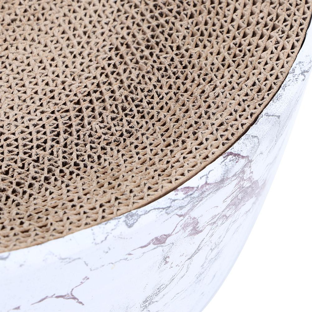 Pet Round Scratcher Bowl Corrugated Paper Cat Sleeping Nest Toys Marble Type