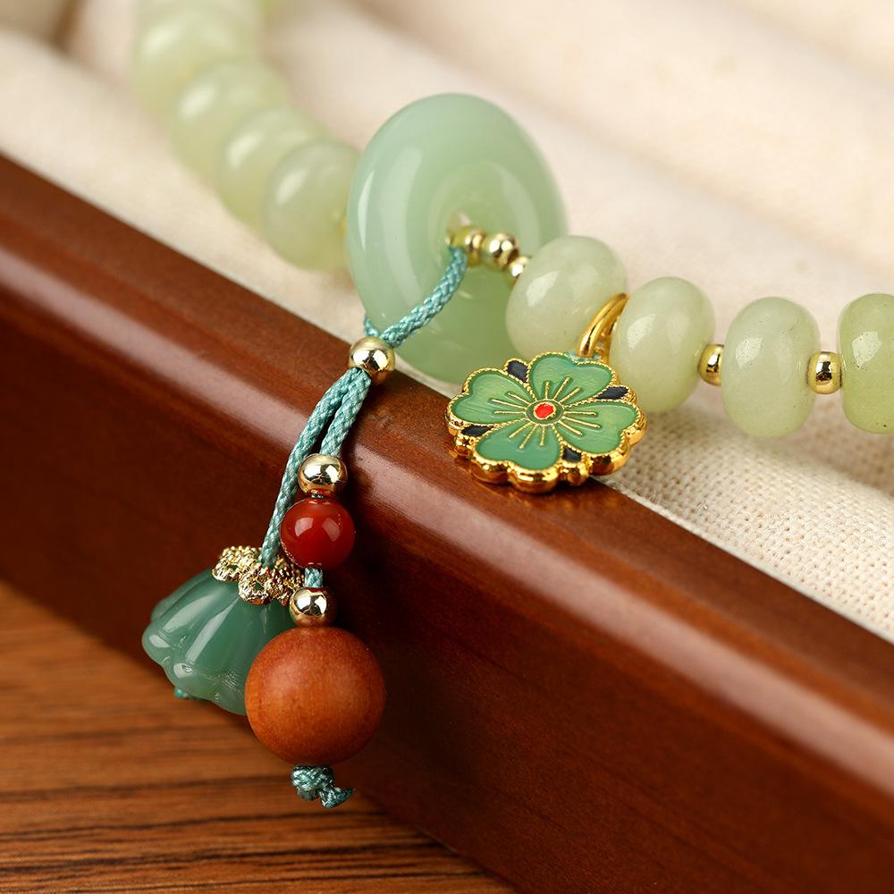 New Chinese Bodhi , double circle classical Buddha bead cultural play, Bodhi abacus bead lotus pod temple souvenir