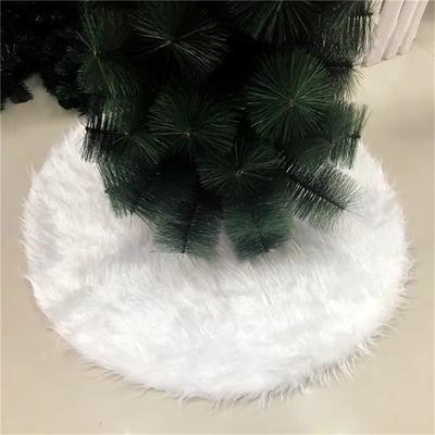 Solid Color Plush Christmas Tree Skirt Christmas Party Decoration Tree Skirt Diameter 78CM 90CM 122CM Christmas Tree Skirt