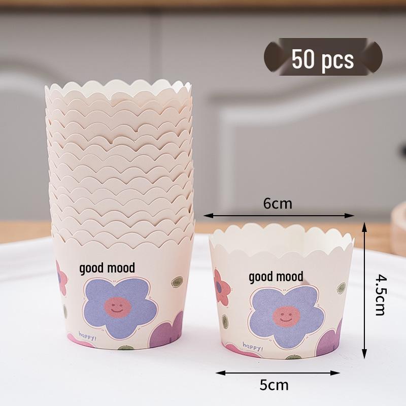 50 Hochtemperatur-Beständige Kraftpapier Muffin- & Chiffon-Kuchenförmchen - Lebensmittelqualität, Einweg, Runde Backförmchen