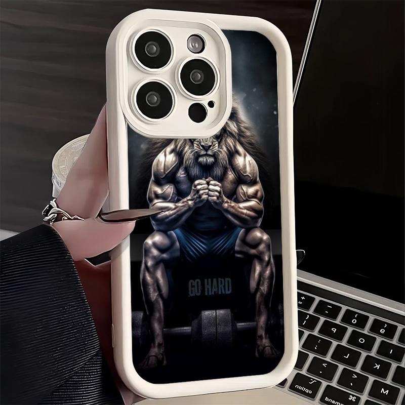 Lion Male Man King Phone Case for iPhone 16 17 Air 16E 15 Pro Max 14 Plus 13 12 Mini Capa Soft Shell Silicone Funda