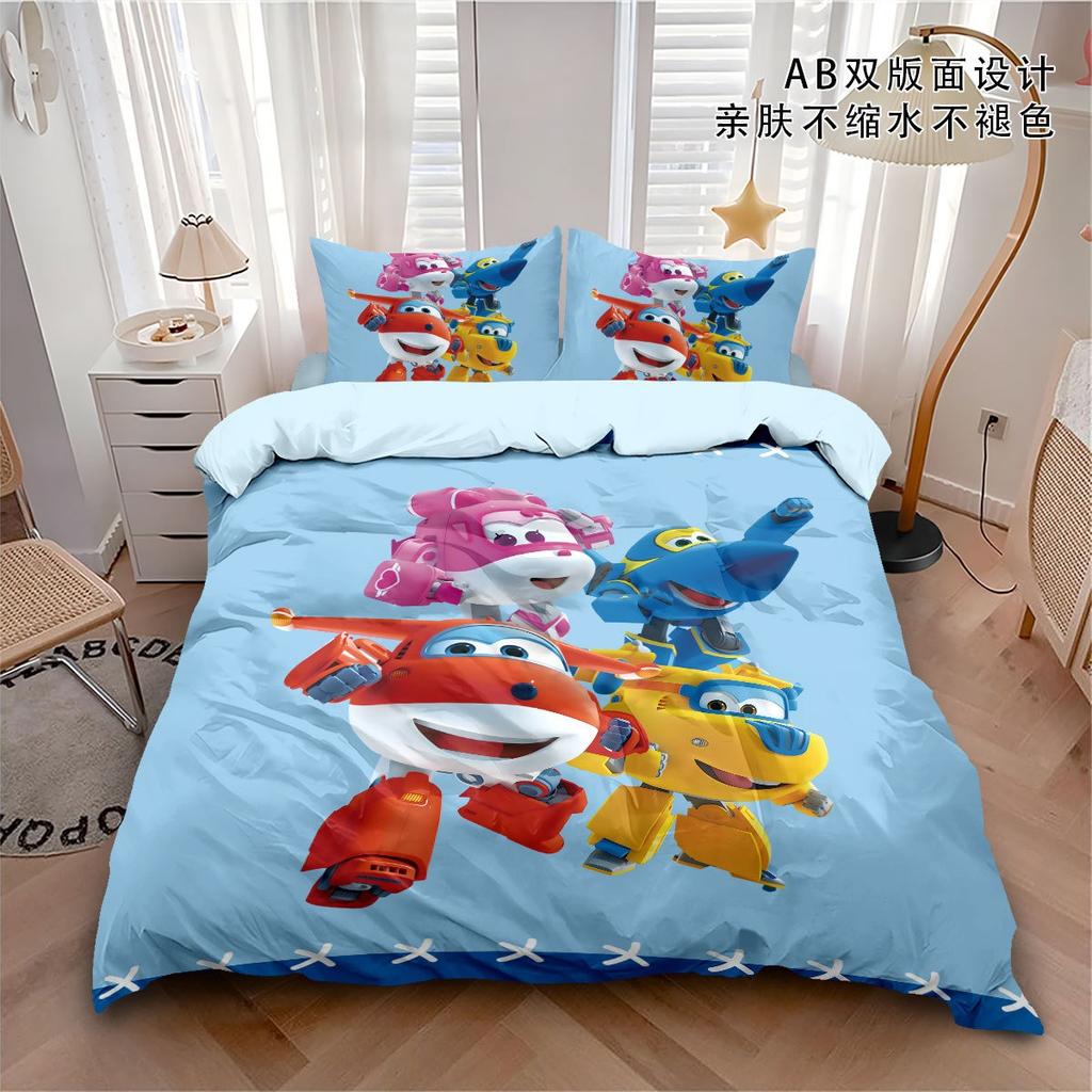 NEW Cute cartoon super wings Bedding Sets exquisite supplies set duvet cover bed comforter set bedding set luxury birthday gift
