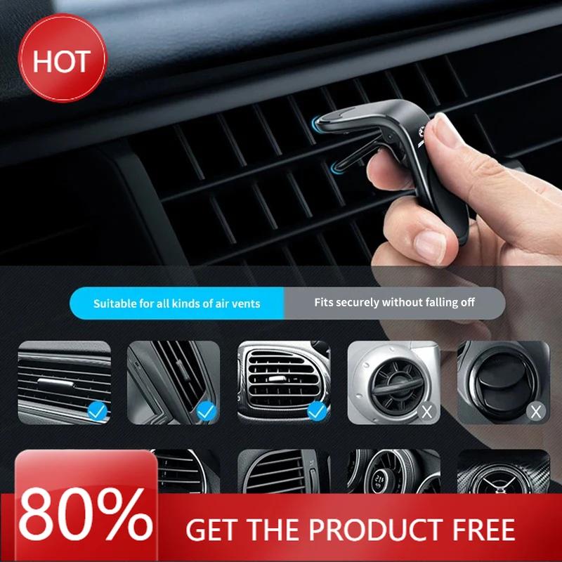 WDDI5 80% New Car Magnetic Phone Holder Air Vent Clip Mount Rotation For BMW iX3 F07 E46 F48 F39 F34 F40 F45 F46 G30 G20 G32 E70 E71