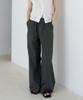 FROMWHERE Elastic Wide Pants Charcoal