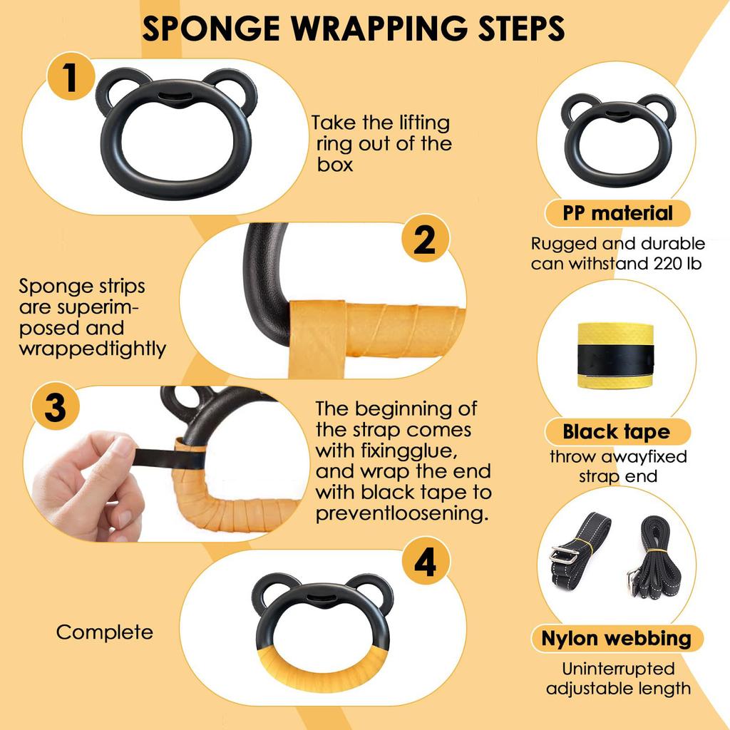 2pc Children's Adjustable Strength Training Ring, Sports Training Pull Ring