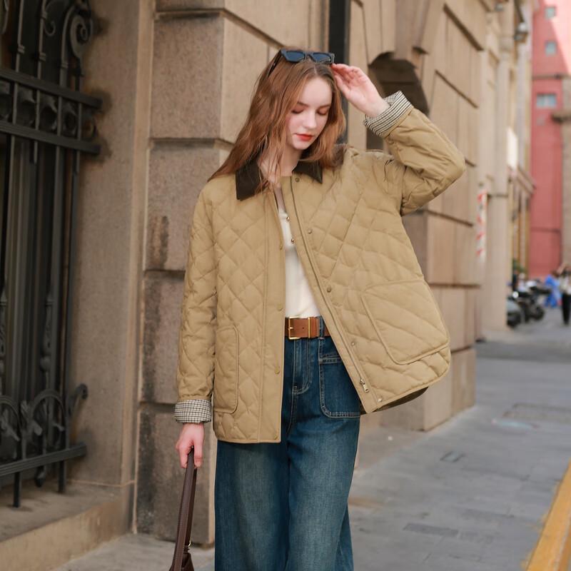 

Женский пуховик Sancai свободного кроя, легкий, с гусиным пухом S