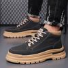 Spring Handmade Outdoor Sports Shoes Thick Soled Comfortable Ankle Boots Lace Up High Top Shoes High-quality Luxury Denim Boots