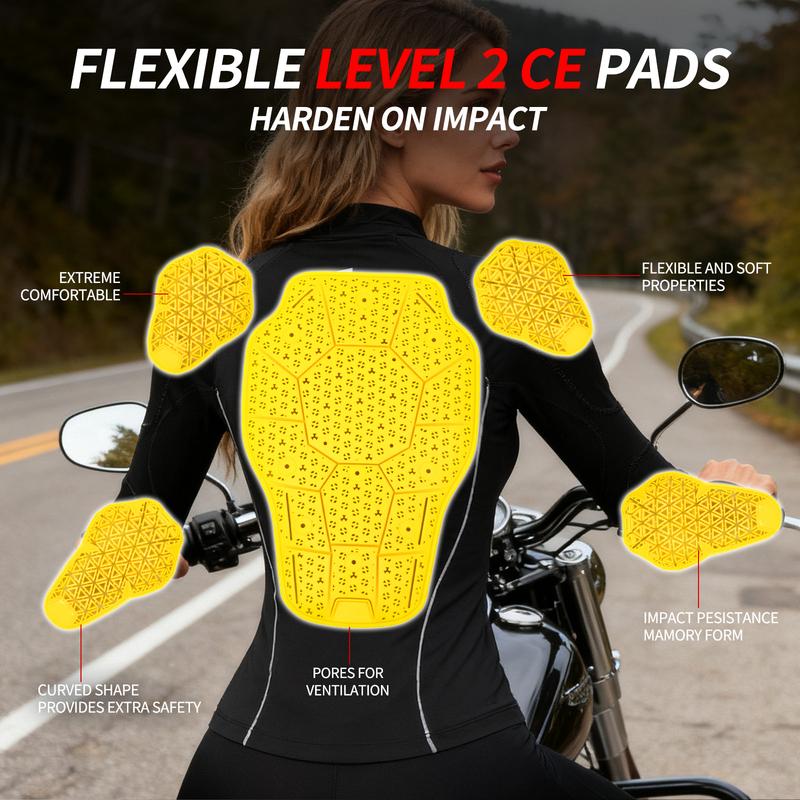 WOSAWE Women Racing Jacket Autumn Winter Anti Drop Moto Jacket Reflective Thermal Motorcycle Jacket With CE Protective Gear