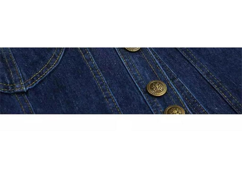 Women's Plus Size Retro Denim Shirt Jacket - Spring/Autumn 2025