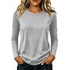 Women's Casual Long Sleeve Color Top for Everyday Wear