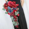 Flower Arrangement Layered Cascading Teardrop Bridal Bouquet Lens-Ready for
