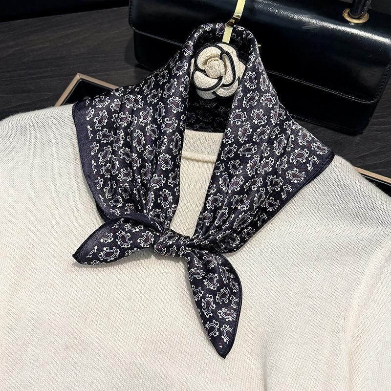100% Natural Silk Scarf Women Luxury High Quality Headband Square Foulard Female Neckerchief Shawl Wraps Hijab Bandana Scarves