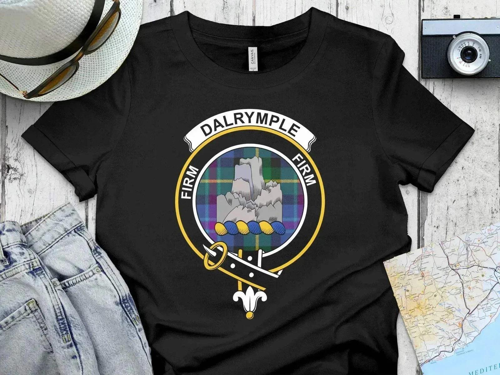 Clan Dalrymple Crest T-Shirt & Sweatshirt – Scottish Tartan XL