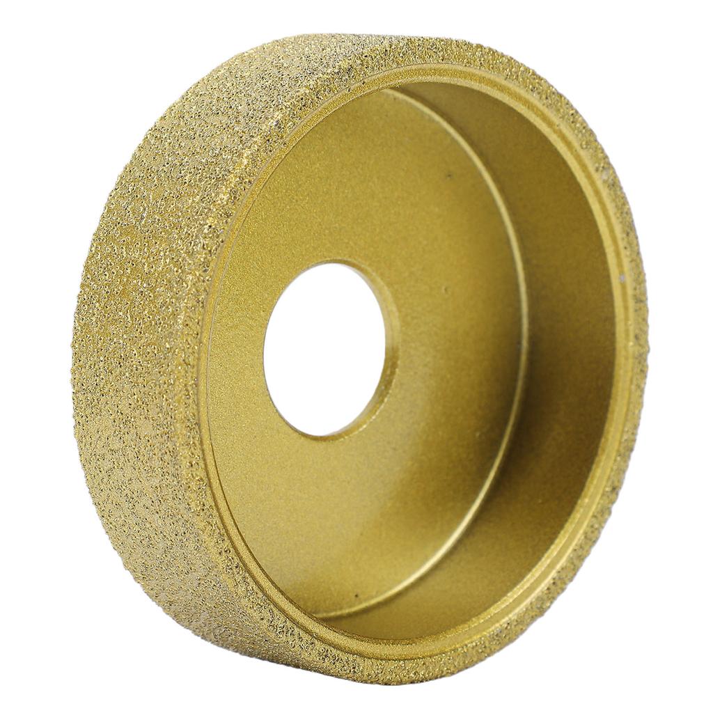 Diamond Grinding Wheel 3 Inch Dry Wet Vacuum Brazed Round Edges Diamond Grinding Wheel for Tile Quartz Marble Granite