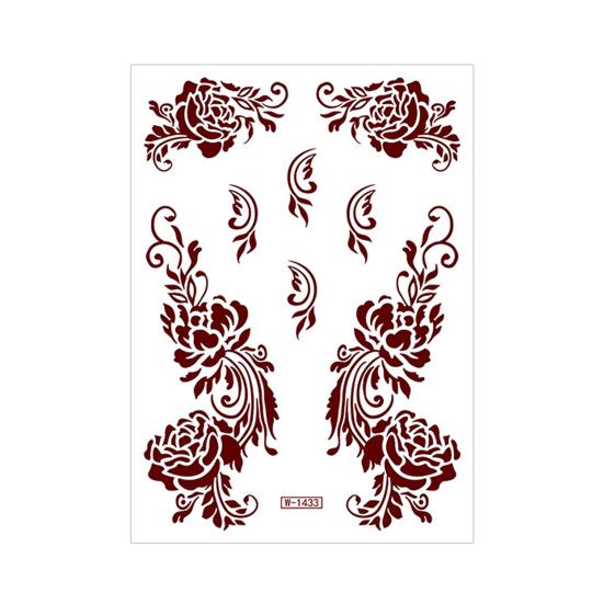 Skin-friendly Convenience Tattoo Stickers Water Transfer Paper Red / Clear / Brown 148 Mm/5.83