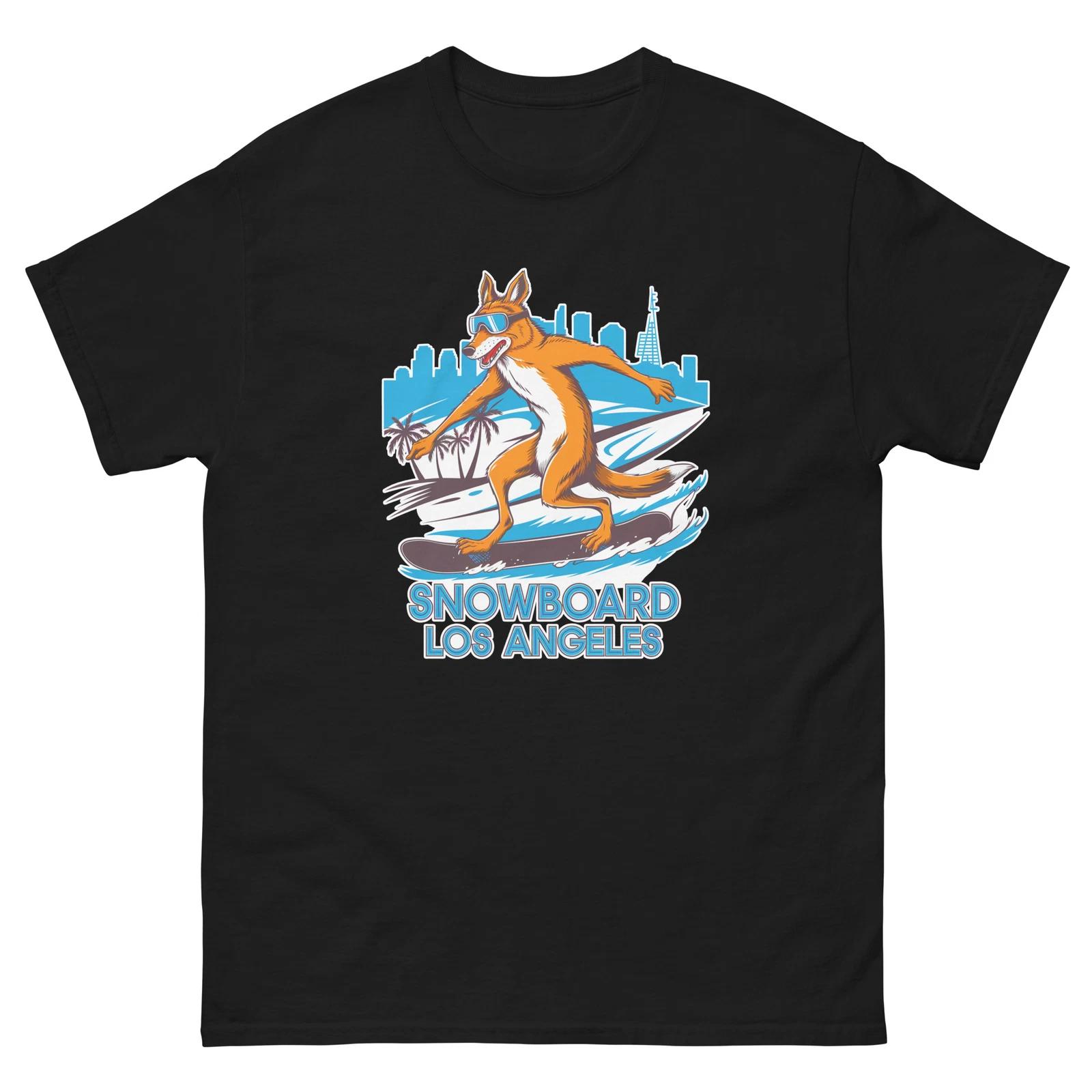 Snowboard Los Angeles Coyote USA Snowboarding Animal T-Shirt S