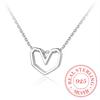 Korean 925 Sterling Silver New Ladies Fashion Jewelry Luxury Love Heart Charm Pendant Necklaces For Women Wedding Party Gift