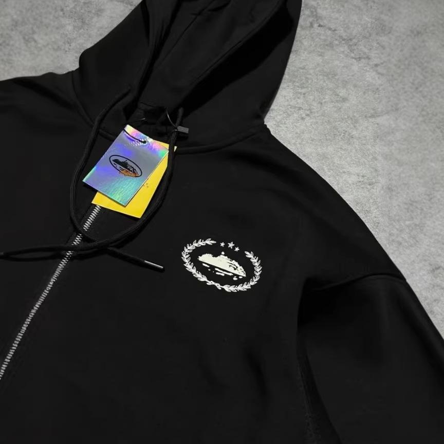 Corteiz Alcatraz Voľná mikina na zips - High Street Americká trendy mikina s potlačou
