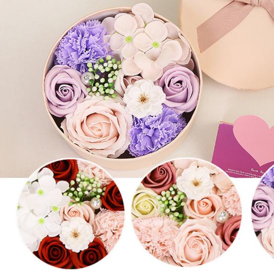 

1 комплект мыла с ароматом цветка, элегантное декоративное яркое мыло с розой, искусственный подарок на день Святого Валентина