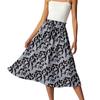 Women's Casual High Waist Drawstring A-line Skirt Printing Skirt