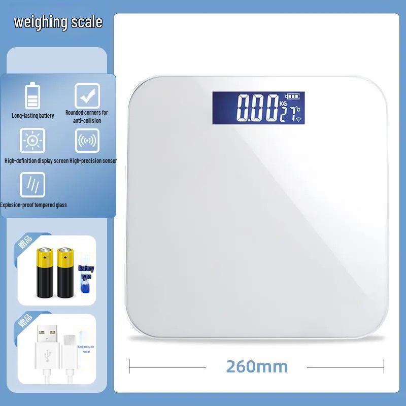 Rechargeable Smart Body Fat Scale for Home - Accurate, Compact, and Mijia App Compatible.