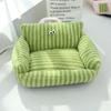 Cartoon Style Pet Bed Couch for Dogs And Cats Autumn Winter New Model Big Eyes Series Daily Use Pillow Artificial Short Fur