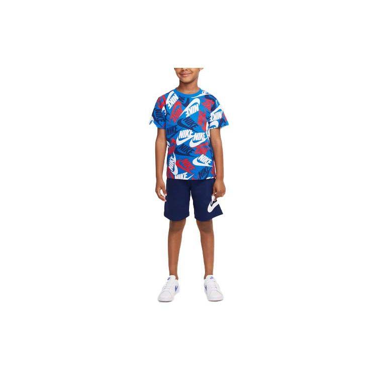 

Nike Letter Print Mid-Length Summer Kids Tops DM3773-492 S