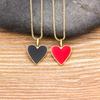 Nidin Romantic Heart Couple Necklace 5 Colors Simple Valentine's Day Sweater Chain Fine Friend Lovers Wedding Party Gift Jewelry