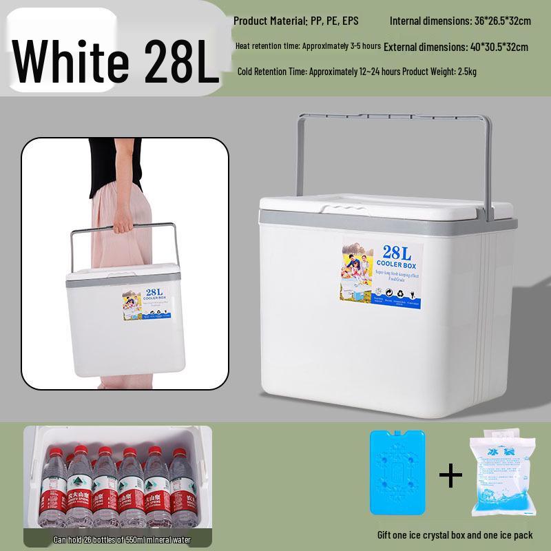 Portable Insulated Cooler - Versatile for Car, Street Stall, Home, or Outdoor Picnic, Available In Small and Large Sizes