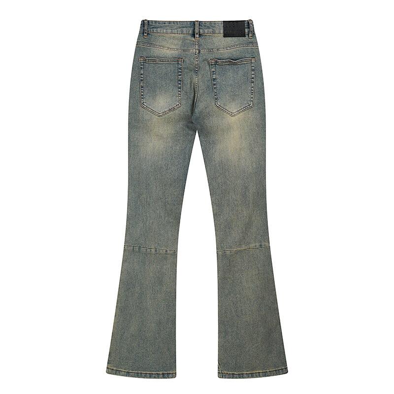 LOSTSHDWS Men's and Women's Spring and Autumn Flared Elastic Jeans Couple Jeans