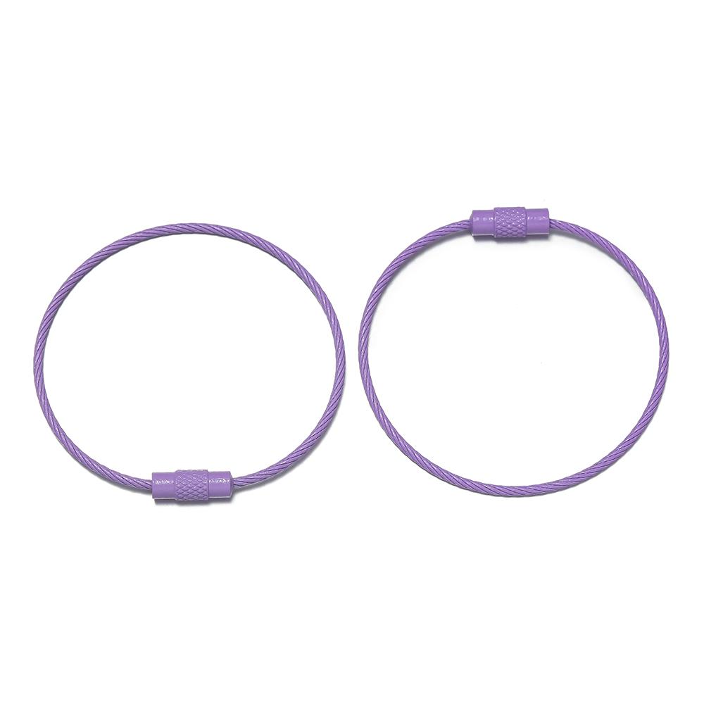 10pcs/Lot Colorful Iron Wire Keychain Cable Loop Screw Lock Rope Key Holder Keyring Key Chain Rings for Jewelry Making Supplies