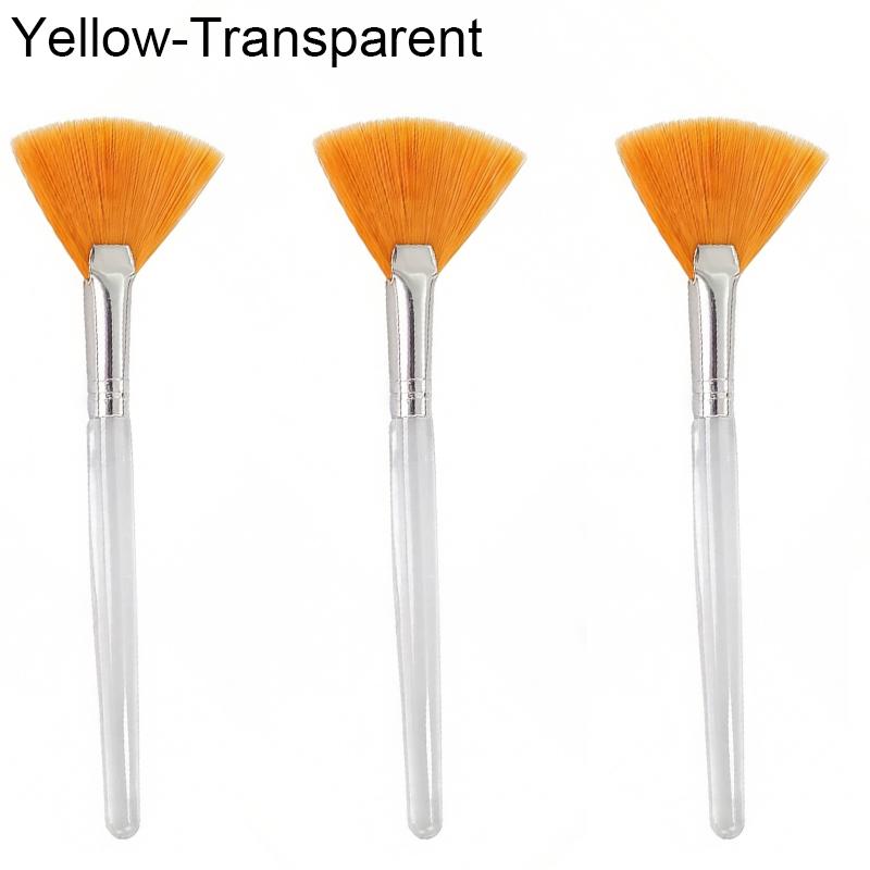 3/6/12 stuks Praktische Gezichtsborstels Waaiervorm Borstel Platte Kop Gezichtsmasker Applicator Zacht Draagbare Maskerborstels Cosmetische Hulpmiddelen
