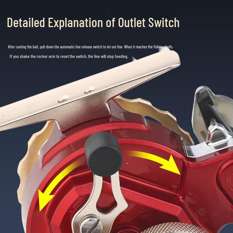 Kemeilong Red Devil 50: Ice & Raft Fishing Reel with Front Drag & Micro Jigging Capability