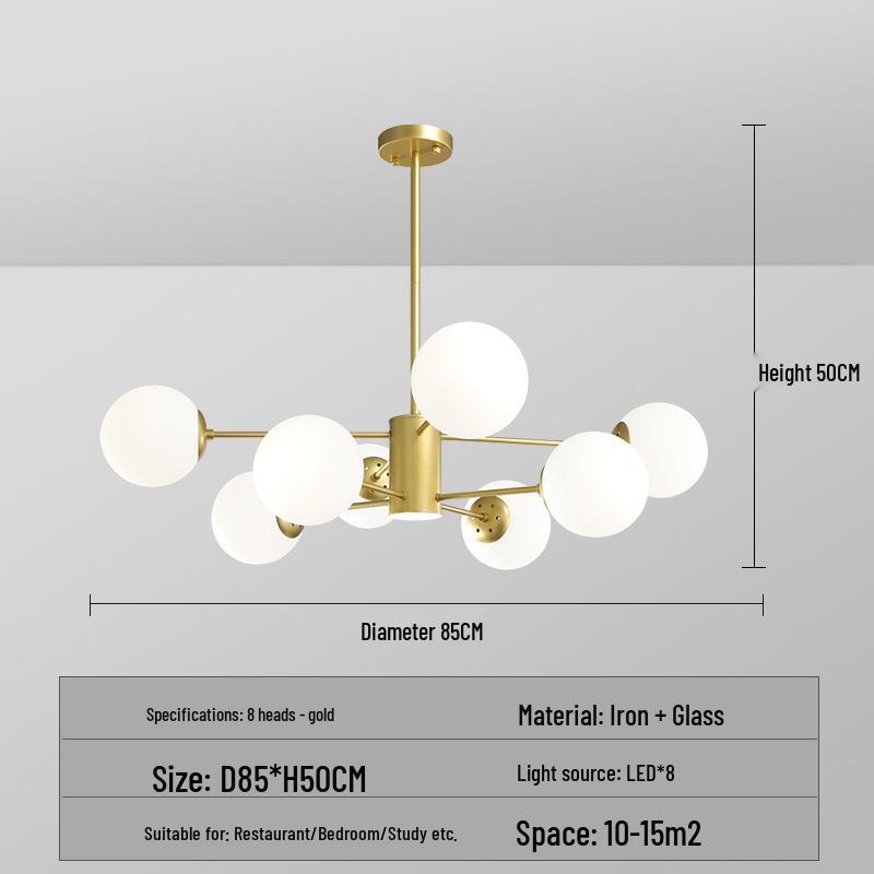 Nordic Modern Chandelier - Elegant, Atmospheric Lighting for Living Rooms, Bedrooms, or Dining Areas