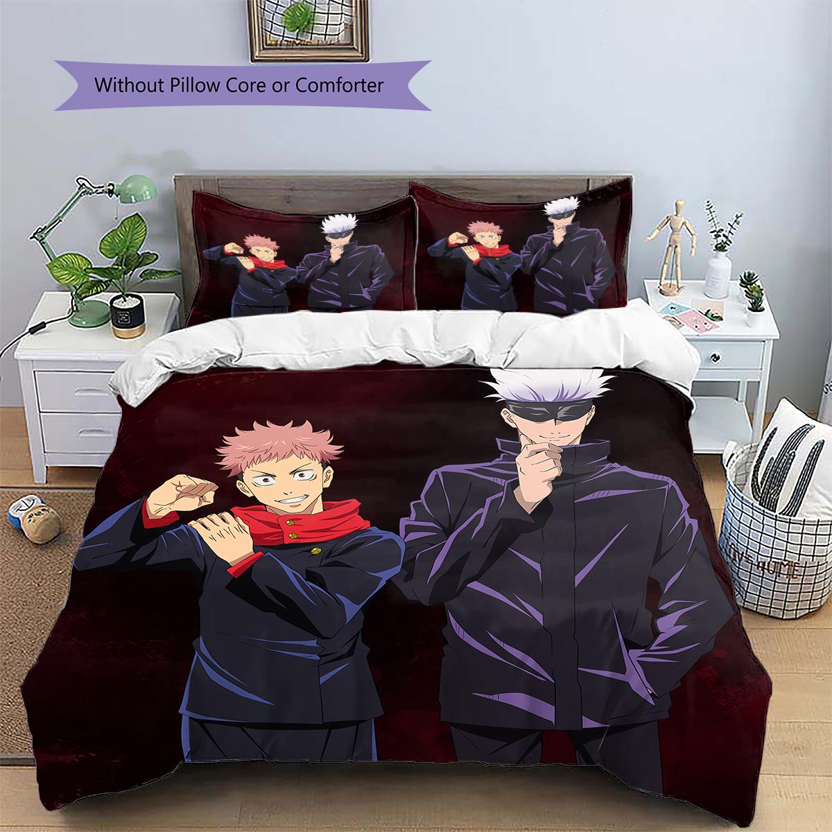 

Jujutsu Kaisen Character Group Bedding Set Duvet Cover Pillowcase No Filler, Soft Home Bedroom Decor, Perfect Gift for Fans.chl 135x200cm