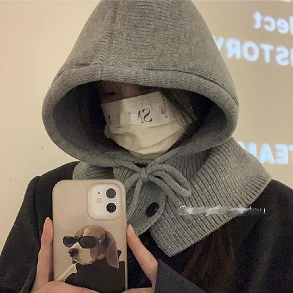 

Winter Warm Hooded Knit Balaclava Jinbeiji
