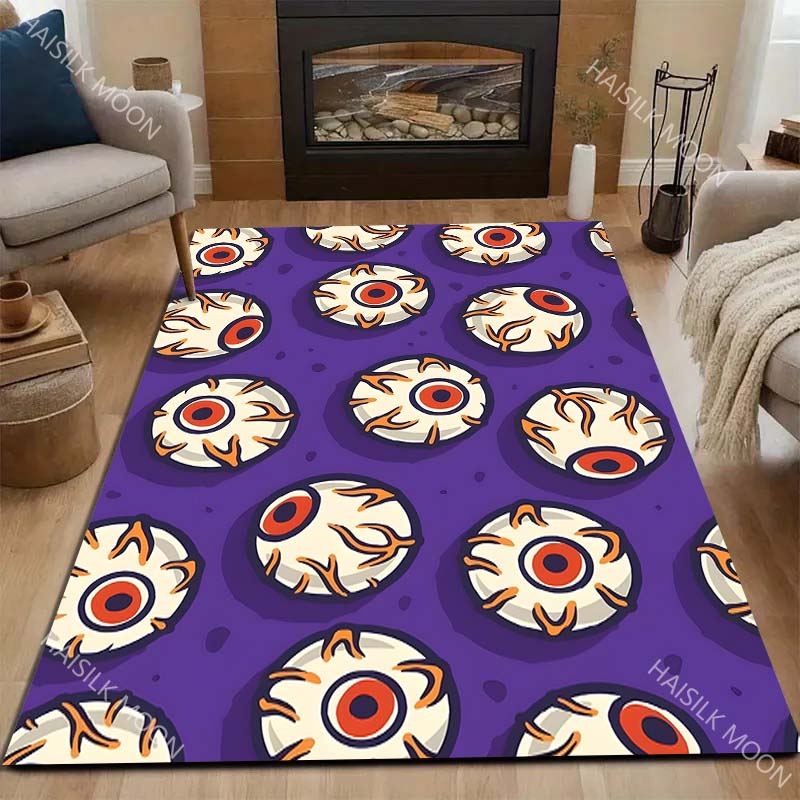 Multi Size Eyeball Halloween Theme Carpet for Living Room Bedroom Bedside Floor Mat Cloakroom Sofa Area Rug Fast Shipping