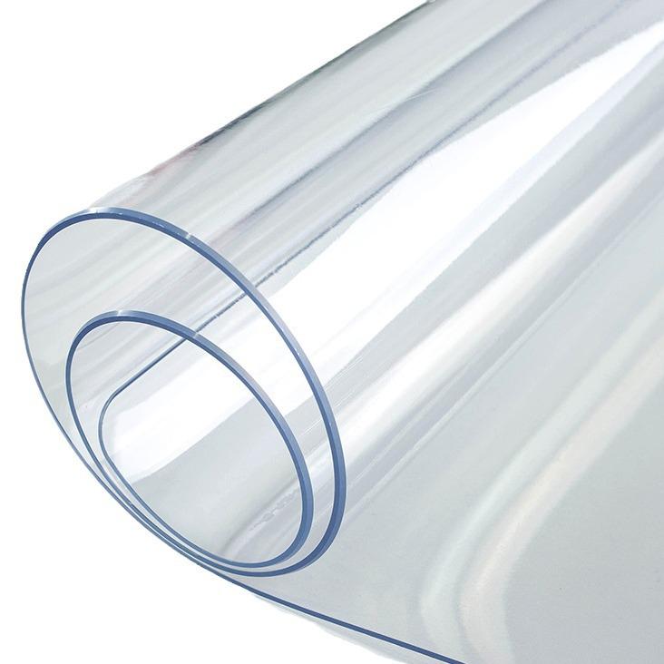 Transparent PVC Table Mat: Waterproof, Oil-Proof, Scald-Proof, Dirt-Resistant Soft Glass Protector for Dining Table and TV Cabinet.