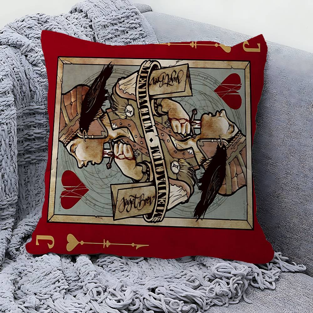 Poker Pattern Game Maple Design Cushion Cover Happy Autumn Harvest decor Holiday Decorati Pillow Cover