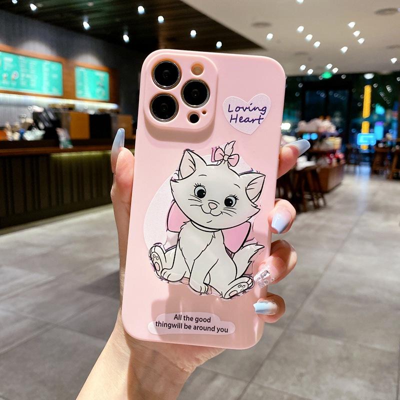 Cute Mary Cat Applies To Samsung S23 Mobile Phone Case A24 A34 Soft Cute Rabbit A04E Cartoon A53 Bracket