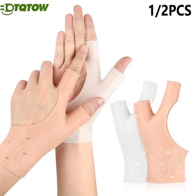 Thumb Wrist Support Brace With Gel Pad Fingerless Arthritis Glove For Carpal Tunnel Tendonitis Waterproof Compression Sleeve