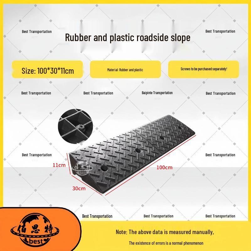Household Rubber Threshold Ramp for Curbs and Slopes: Car and Road Edge Climbing Pad