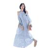 New French Gentle Wind Sweet Loose Beautiful Fairy Long Dress Seaside Vacation Wind Off-the-shoulder Dress Female